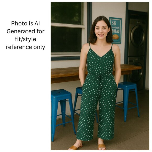 KAILEIGH "Rochelle" Maxi Romper/Jumpsuit Surplice Strapy Floral, Green - XL - Picture 1 of 8